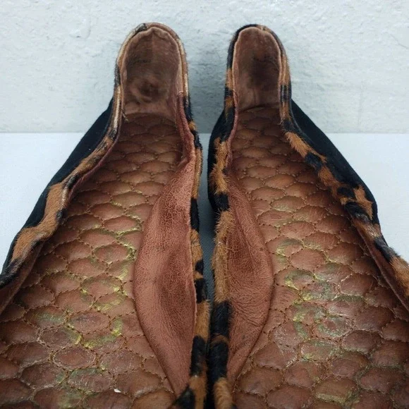 Sam Edelman Black and Animal Print Flats - Picture 9 of 13